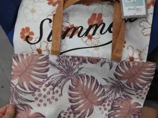 Borsa mare Peziosa farfalle e fiori