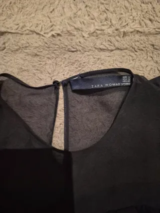 Blusa Zara Negra Talla M