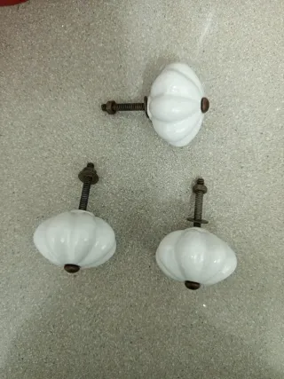 Tiradores vintage  cerámica (3 uds)