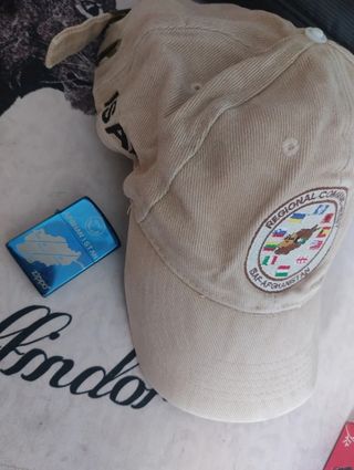 Zippo Afghanistan ISAF y gorra.