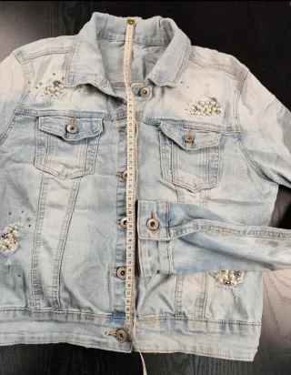 Cazadora vaquera XL con perlas