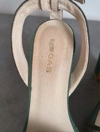 Sandalias Gas Tacon Verde Talla 38
