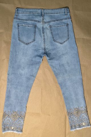 Jeans azules de mujer capri