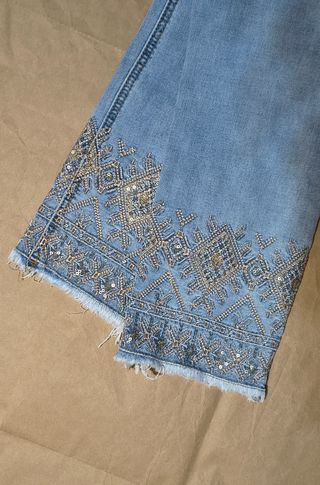 Jeans azules de mujer capri