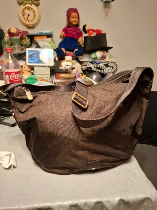 Borsa a tracolla Borbonese marrone