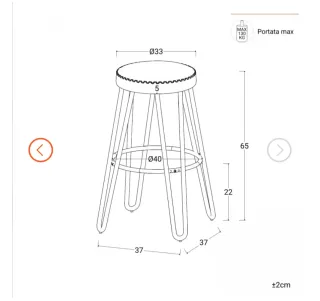 Set 2 Sgabelli Deghi Grigio Scuro
