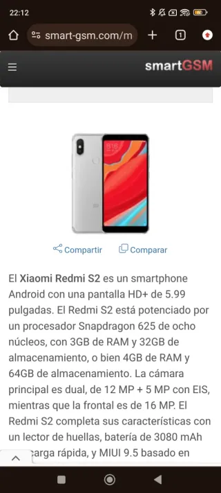 REDMI S2 4/64NO ENVIO LEER