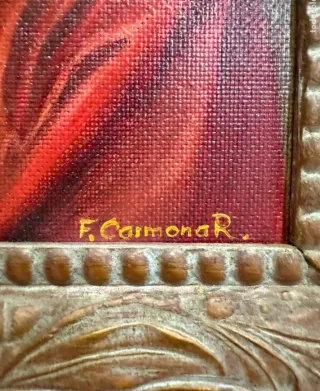 Oleo sobre tabla religioso firmado