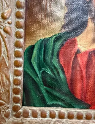 Oleo sobre tabla religioso firmado