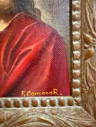 Oleo sobre tabla religioso firmado