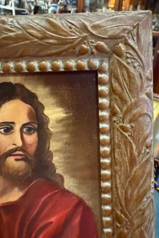 Oleo sobre tabla religioso firmado