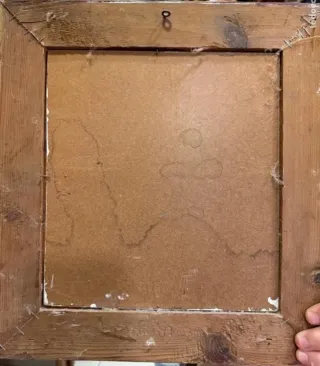 Oleo sobre tabla religioso firmado