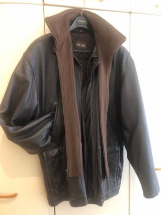 Cazadora de piel T.52 Marrón