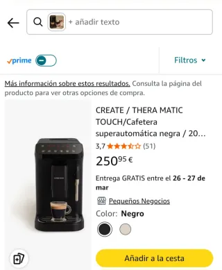 Cafetera Create Negra