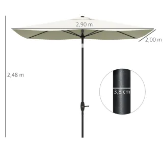 Parasol Terraza Exterior 3x2m Beige