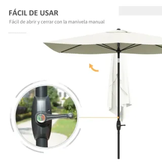 Parasol Terraza Exterior 3x2m Beige