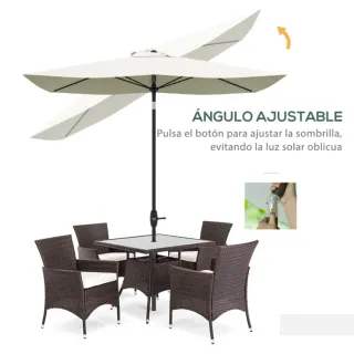 Parasol Terraza Exterior 3x2m Beige