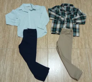 Lote 2 conjuntos: Camisa y pantalón chino