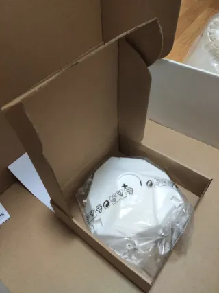 Lámpara techo Ikea ÅRSTID 46cm.Tela plisada blanca