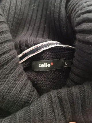 Jersey Celio azul cuello alto