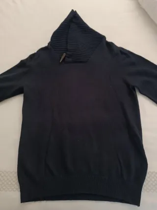 Jersey Celio azul cuello alto