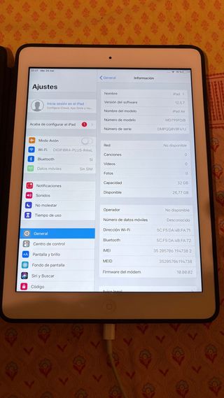 iPad Air 32GB Wi-Fi Gris/Blanco