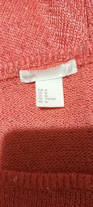 Jersey coral con lentejuelas