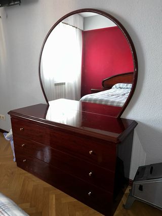 Dormitorio Completo Madera Oscura