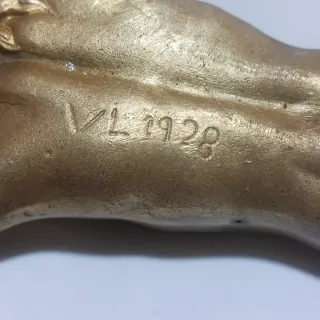 Jesucristo bronce antiguo 1928 grande 36x35 firmad