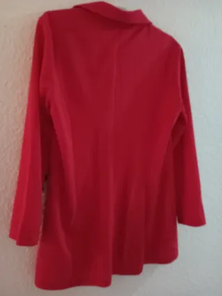 Vestido Blazer Rojo Botones Dorados