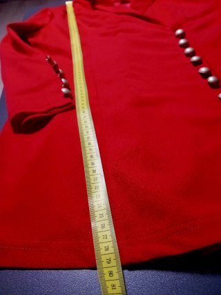 Vestido Blazer Rojo Botones Dorados
