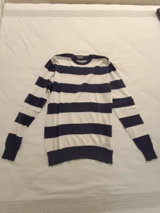 Jersey Pull&Bear rayas azul y blanco Talla M
