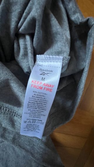 Camiseta Reebok Gris Hombre Talla M