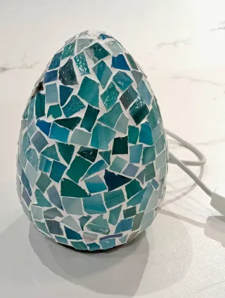 Lámpara de mesa Huevo Mosaico Cristal