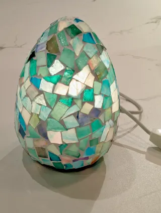 Lámpara de mesa Huevo Mosaico Cristal