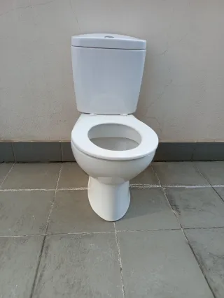 Conjunto Roca: Lavabo y Retrete Blanco