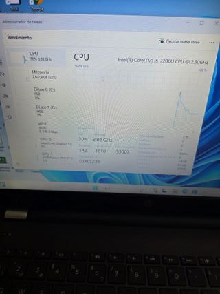 Ordenador portátil HP i5 SÉPTIMA GENERACIÓN 8RAM