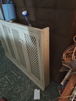 Cubreradiador blanco 4 puertas