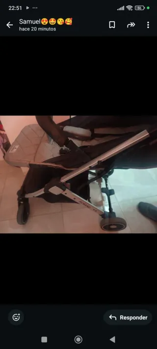 Silla de paseo bebé gris