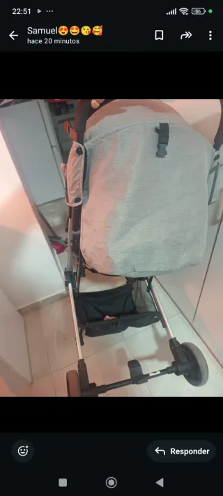 Silla de paseo bebé gris