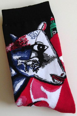 Calcetines de estilo cubista