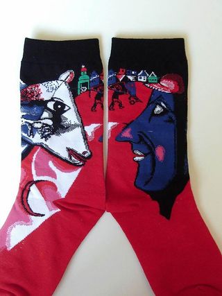 Calcetines de estilo cubista