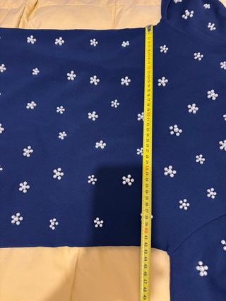 Vestito Zara donna blu con perle