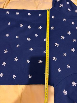 Vestito Zara donna blu con perle