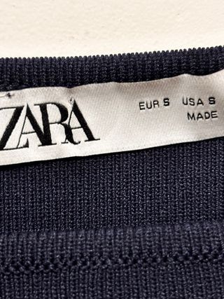 Vestito Zara donna blu con perle