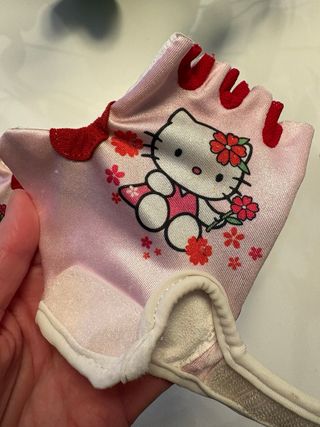 Guanti da bici Hello Kitty rosa
