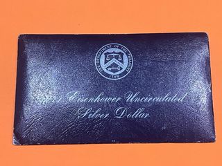 EEUU Dólar 1971 Eisenhower Plata con Medalla