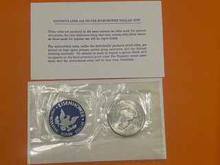 EEUU Dólar 1971 Eisenhower Plata con Medalla