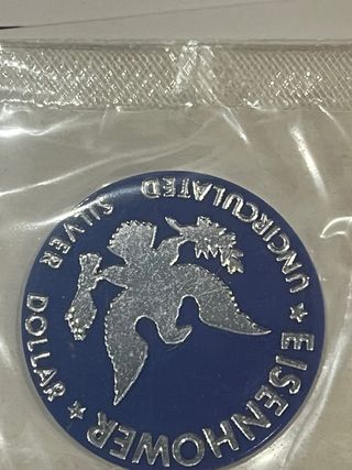 EEUU Dólar 1971 Eisenhower Plata con Medalla