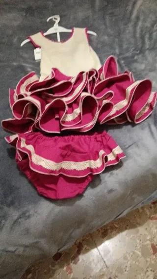 Traje Flamenca Niña Talla 3-5 Años